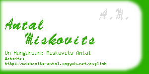 antal miskovits business card